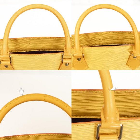 LOUIS VUITTON Large Citron Yellow Epi Leather Tote Handbag - Picture 5 of 14